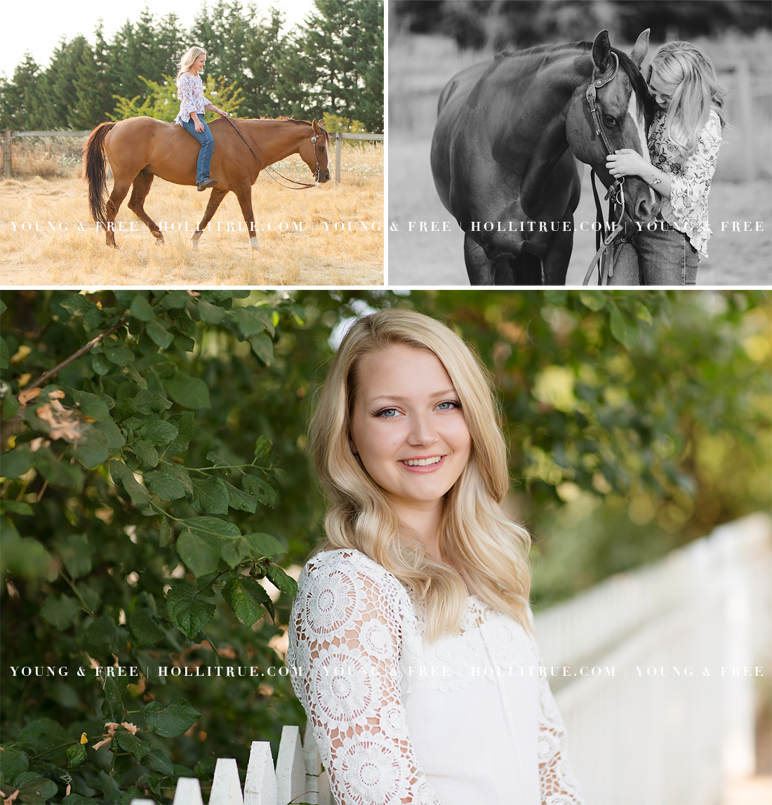 Rustic Senior Portrait Session with a horse in a Natural Park in Corvallis, Oregon by Senior Portrait Photographer, Holli True