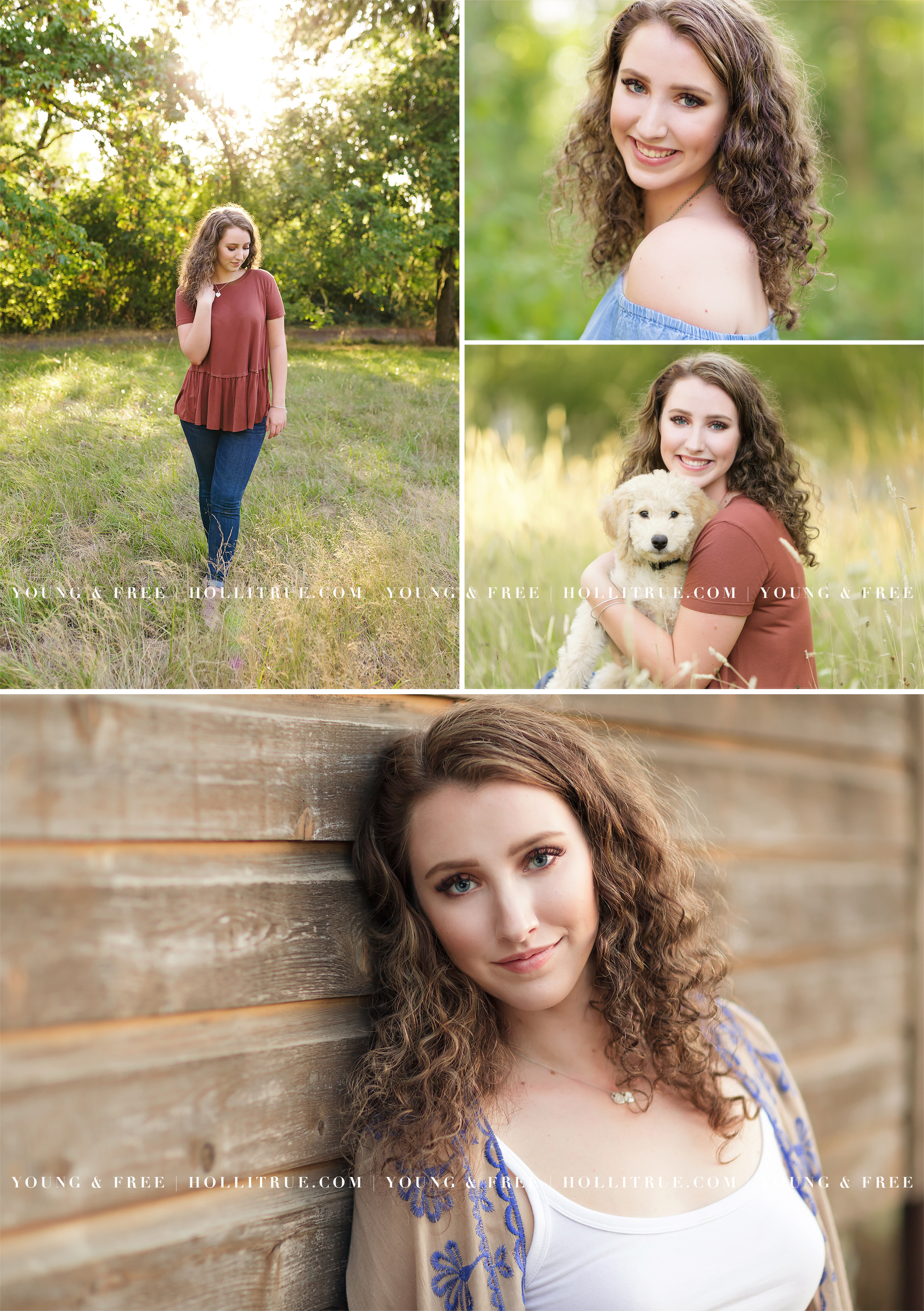 Rustic Corvallis senior pictures in a beautiful, natural park at sunset in Oregon with senior photographer, Holli True