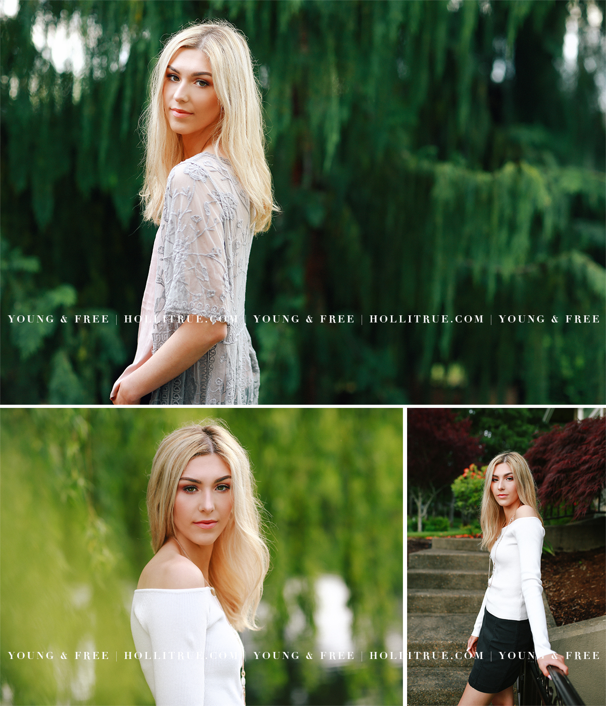 Natural senior pictures in Downtown Corvallis and on a golf course by Eugene, Oregon high school senior portrait photographer, Holli True Photography