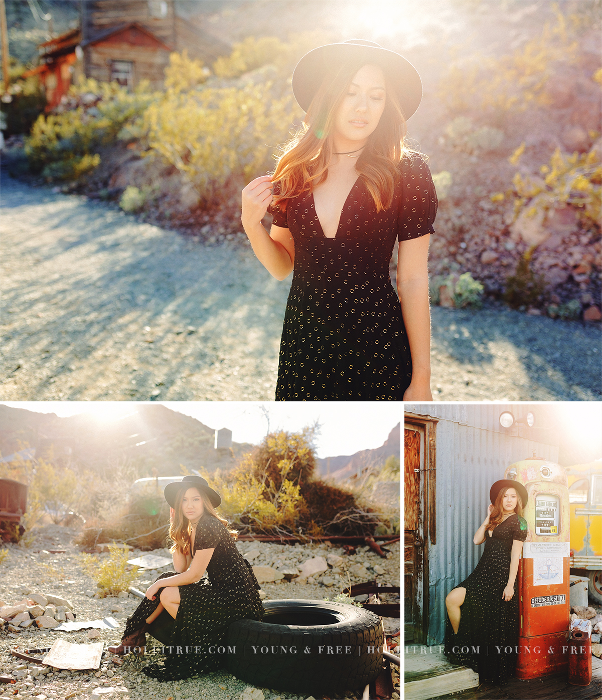 Nelson Ghost Town Senior Portrait Model Session | Deconstructed Shootout in Las Vegas, Nevada | Holli True Photography | Senior Photography in a Rustic location