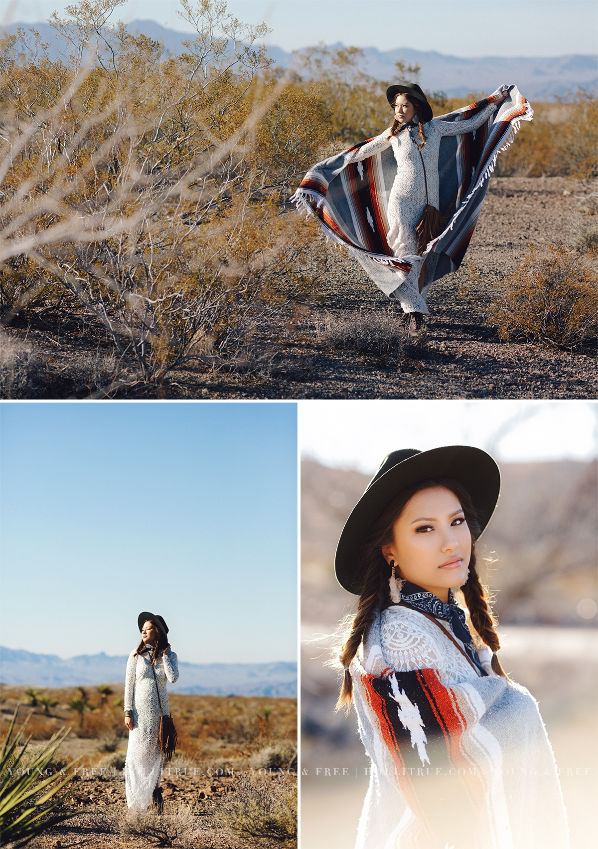 Nelson Ghost Town Senior Portrait Model Session | Deconstructed Shootout in Las Vegas, Nevada | Holli True Photography | Stylish Senior Photography in a desert location
