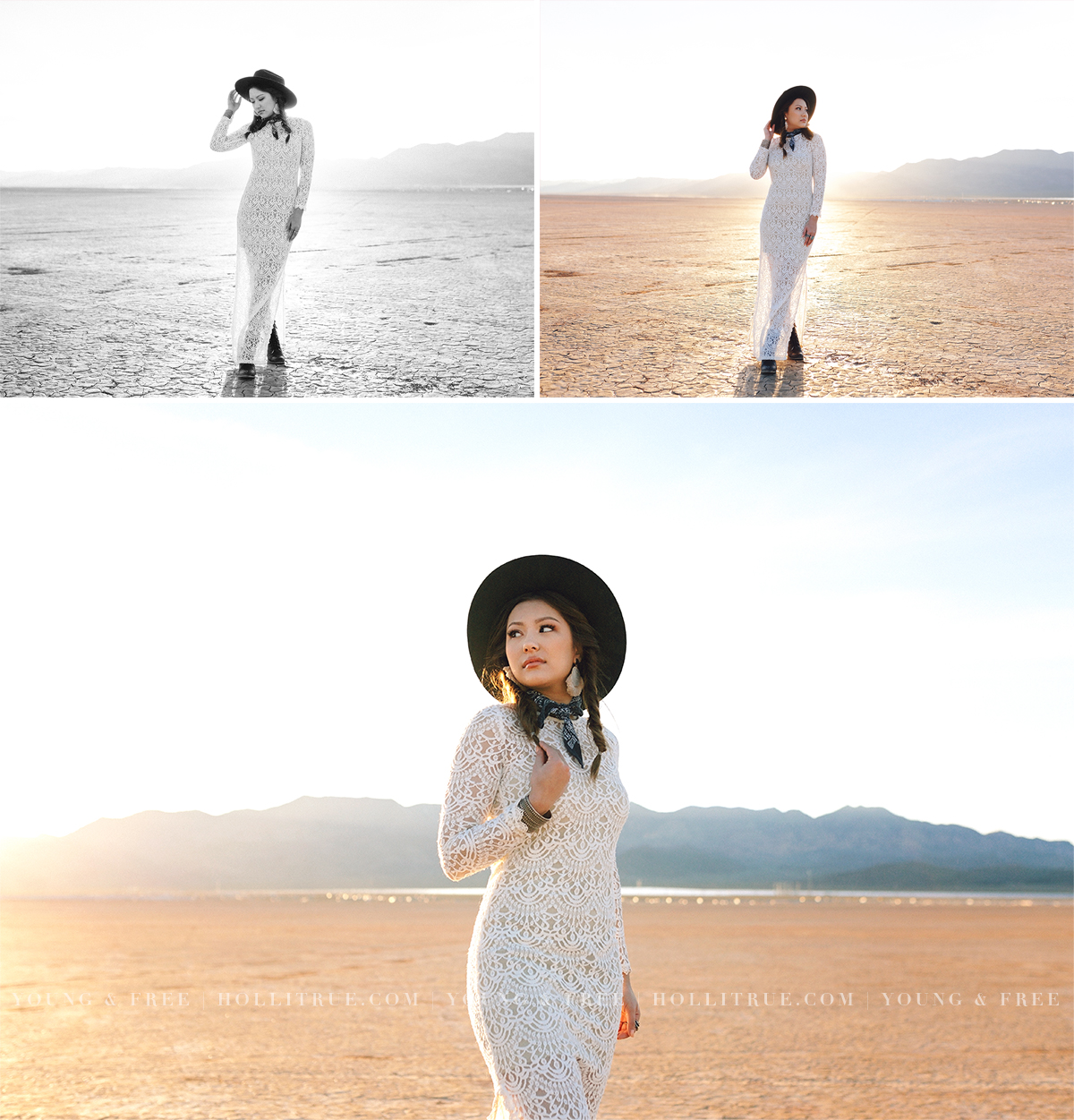 Nelson Ghost Town Senior Portrait Model Session | Deconstructed Shootout in Las Vegas, Nevada | Holli True Photography | Stylish Senior Photography in a desert location at sunset