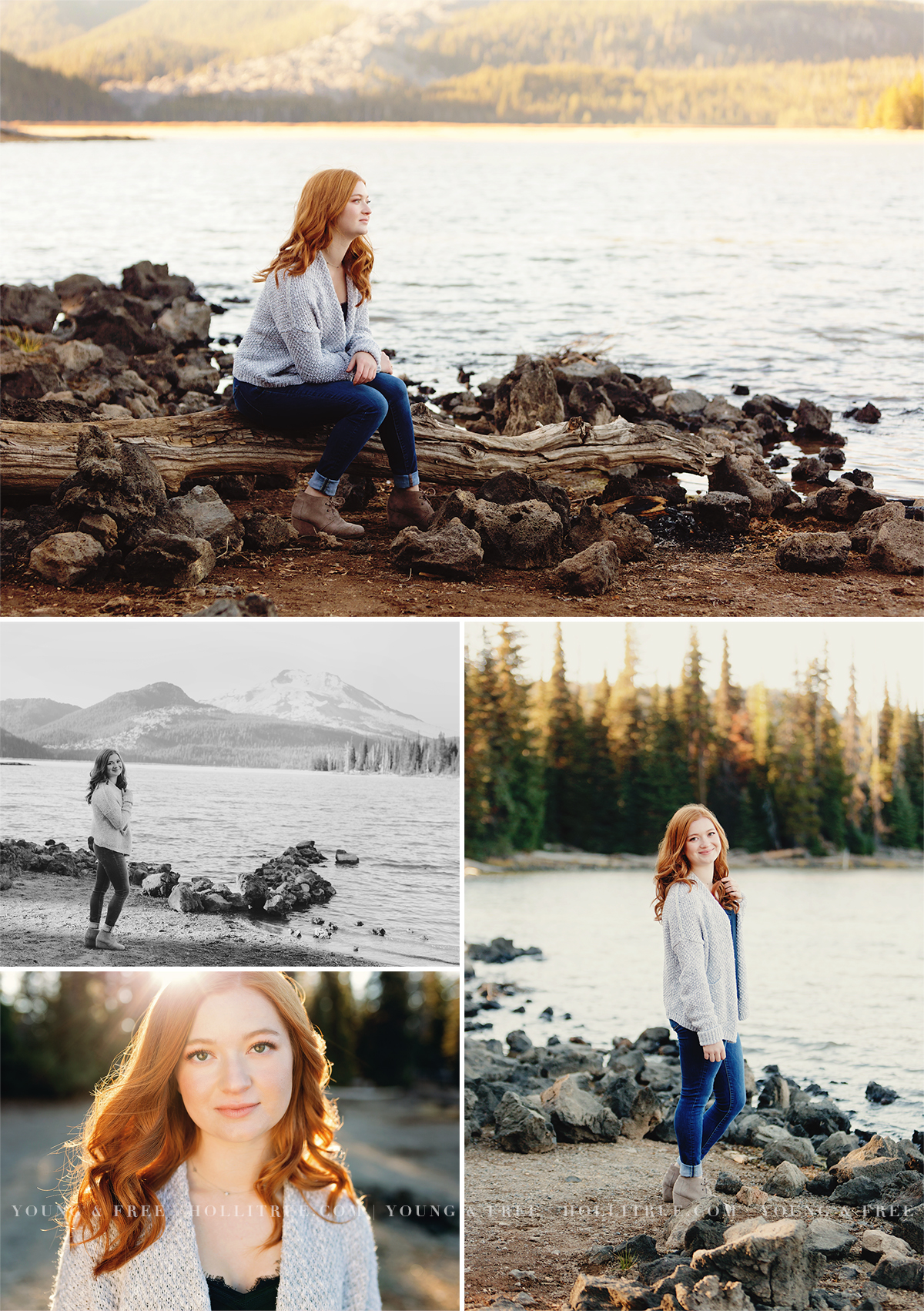 Beautiful Bend, Oregon Senior Pictures at Sparks Lake in the Cascade Mountains by Eugene Senior Photographer, Holli True