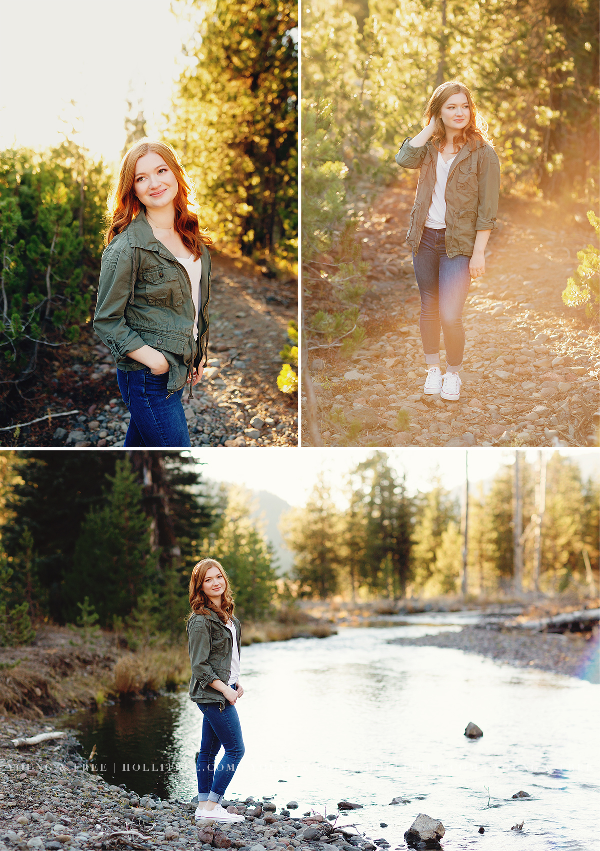 Sunset Senior Pictures in Bend, Oregon at Sparks Lake in the Cascade Mountains by Eugene Senior Photographer, Holli True