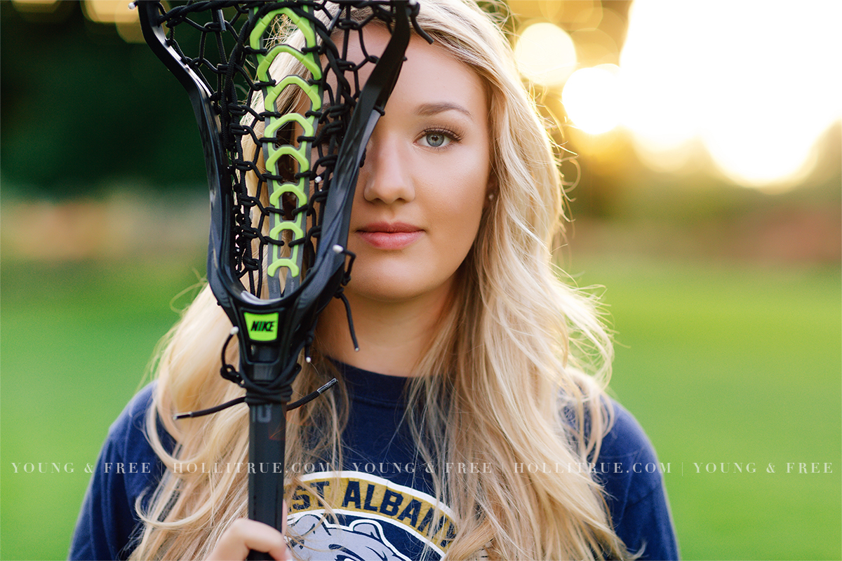 Lacrosse Sunset Senior Portrait Session in Eugene, Oregon with a Corvallis High School Senior by Holli True Photography