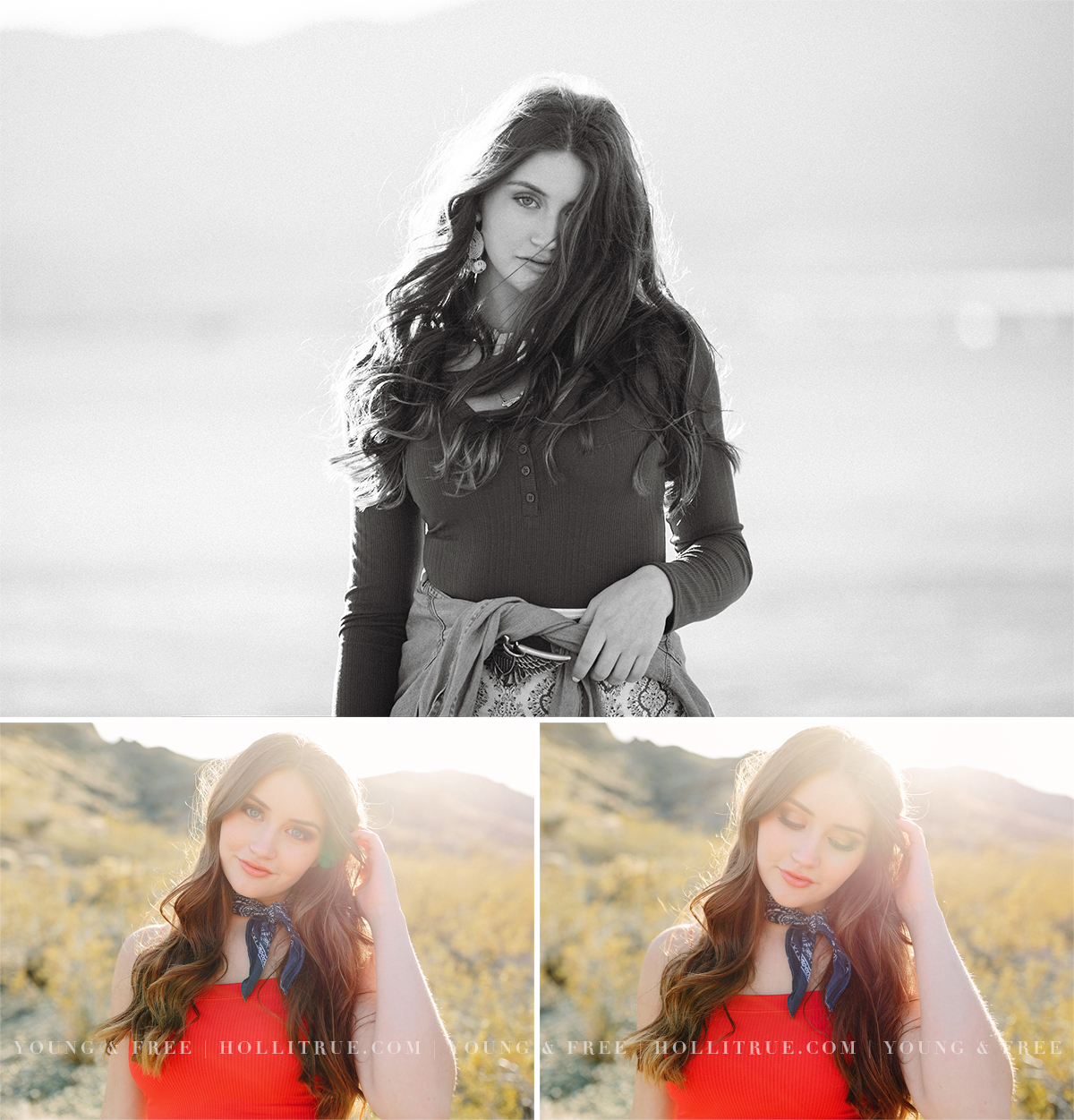 Full Sun Senior Pictures in a Ghost Town in Las Vegas, Nevada by Holli True Photography