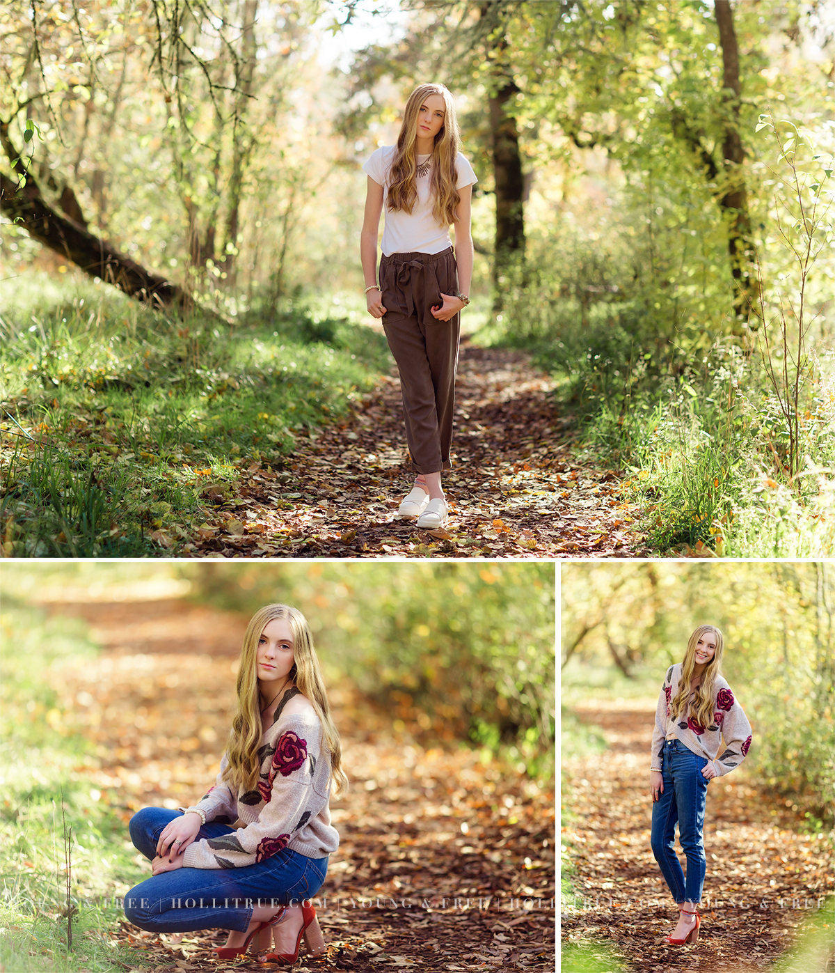 Natural Senior pictures in a rustic park by Eugene senior photographer, Holli True Photography
