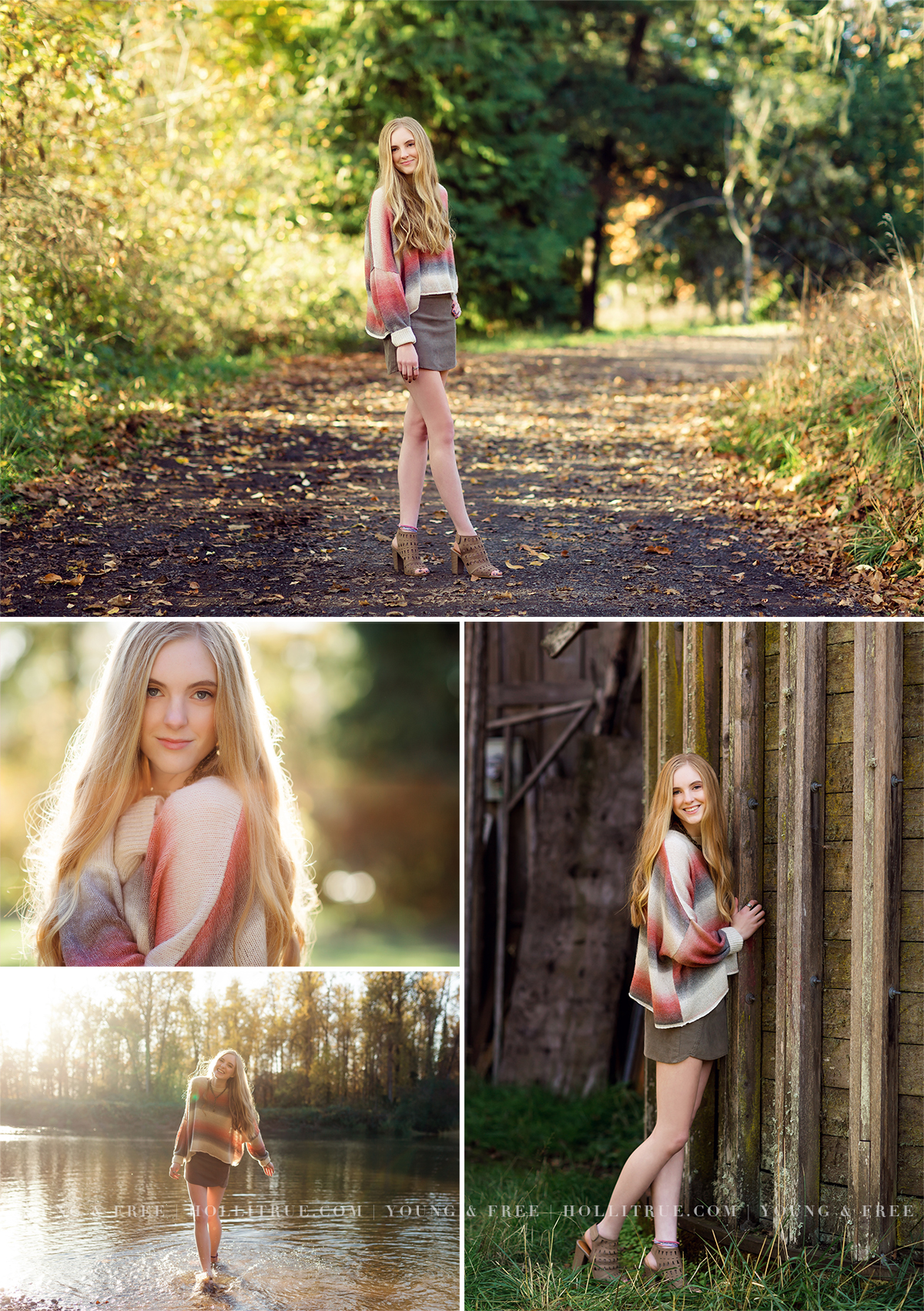 Rustic senior portraits for a Corvallis senior in a natural park by Holli True Photography.