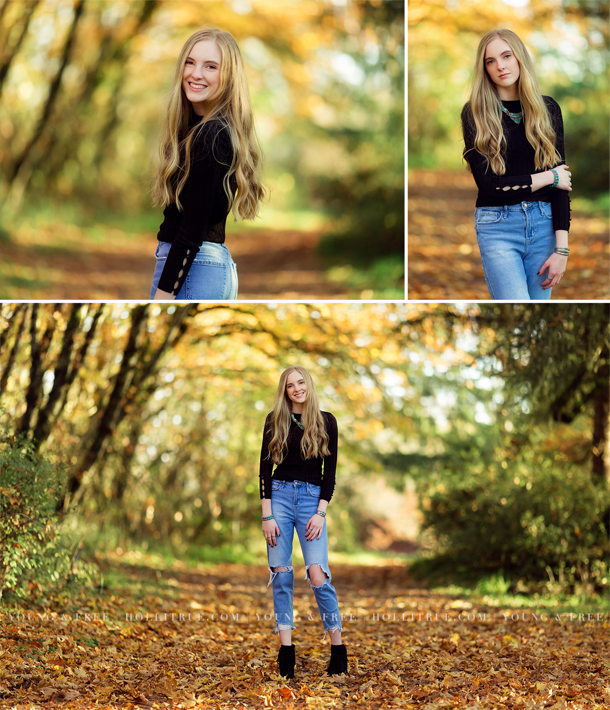 Beautiful fall senior portraits in Eugene for Corvallis Oregon high school senior, Sarah, by Holli True Photography.