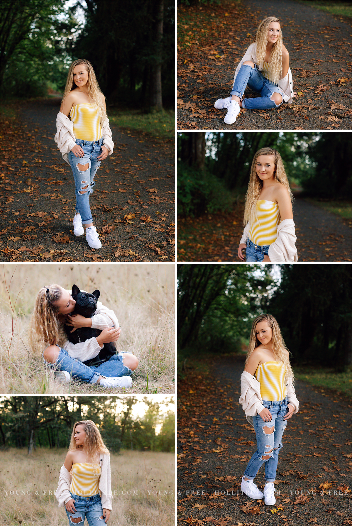 Beautiful & Natural Eugene Senior Portraits in a rustic park at sunset by Eugene Senior Photographer, Holli True.