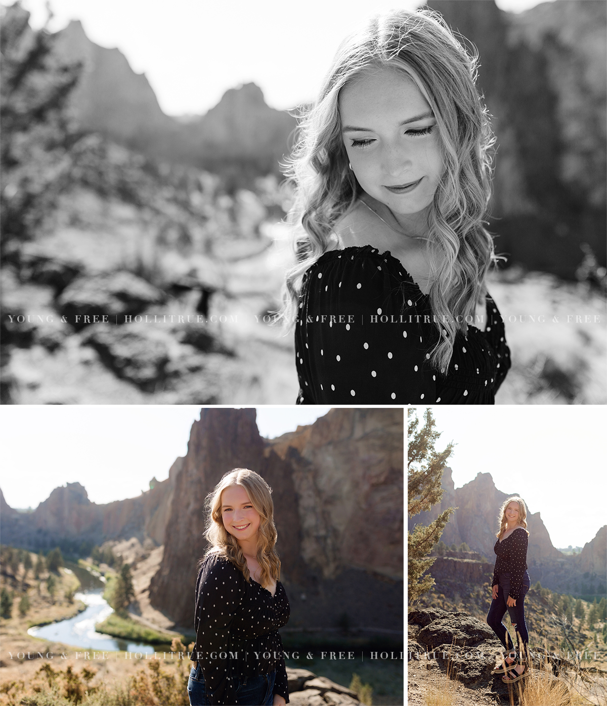 Beautiful senior pictures at Smith Rock in Central Oregon