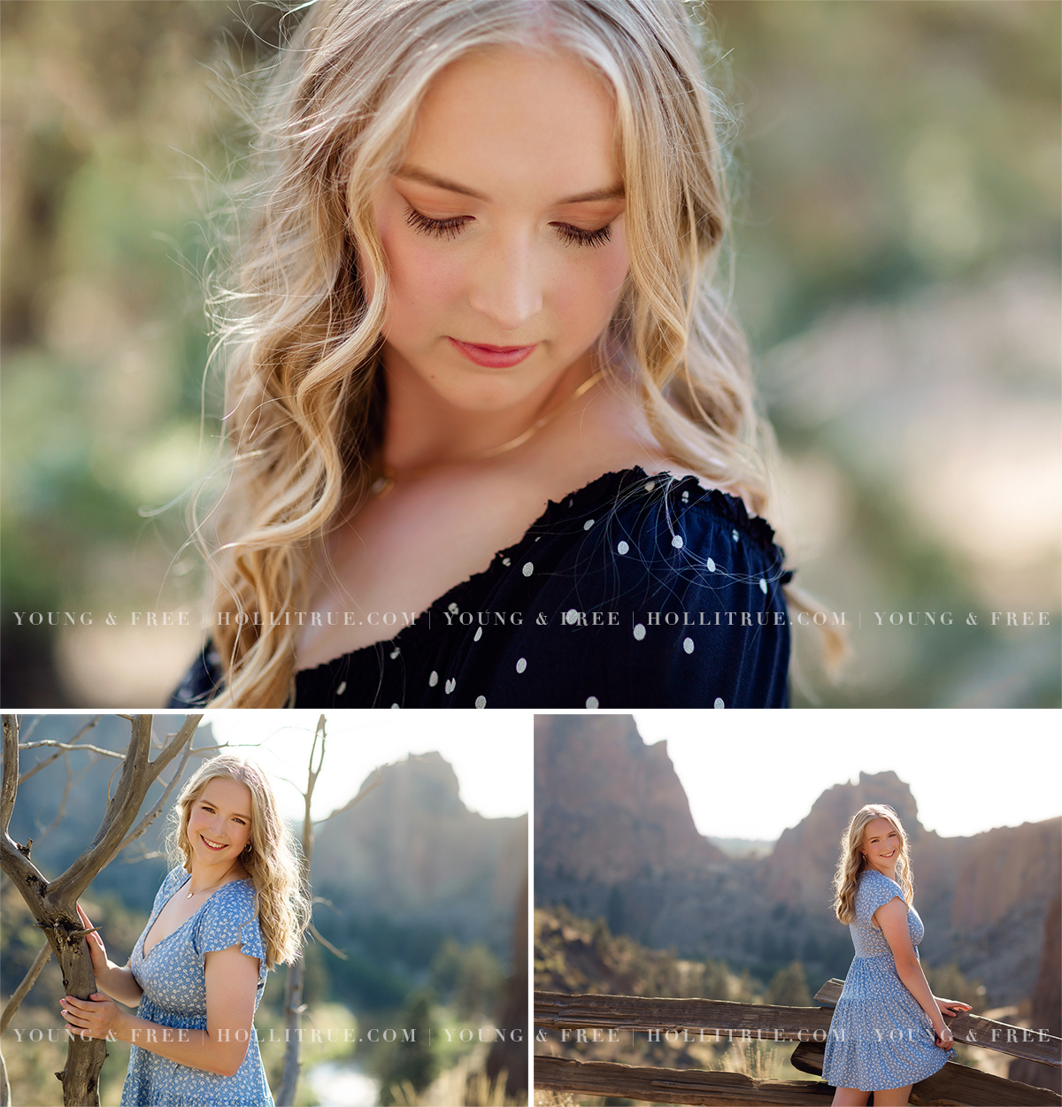 Natural and beautiful high school senior portraits at Smith Rock by Holli True Photography