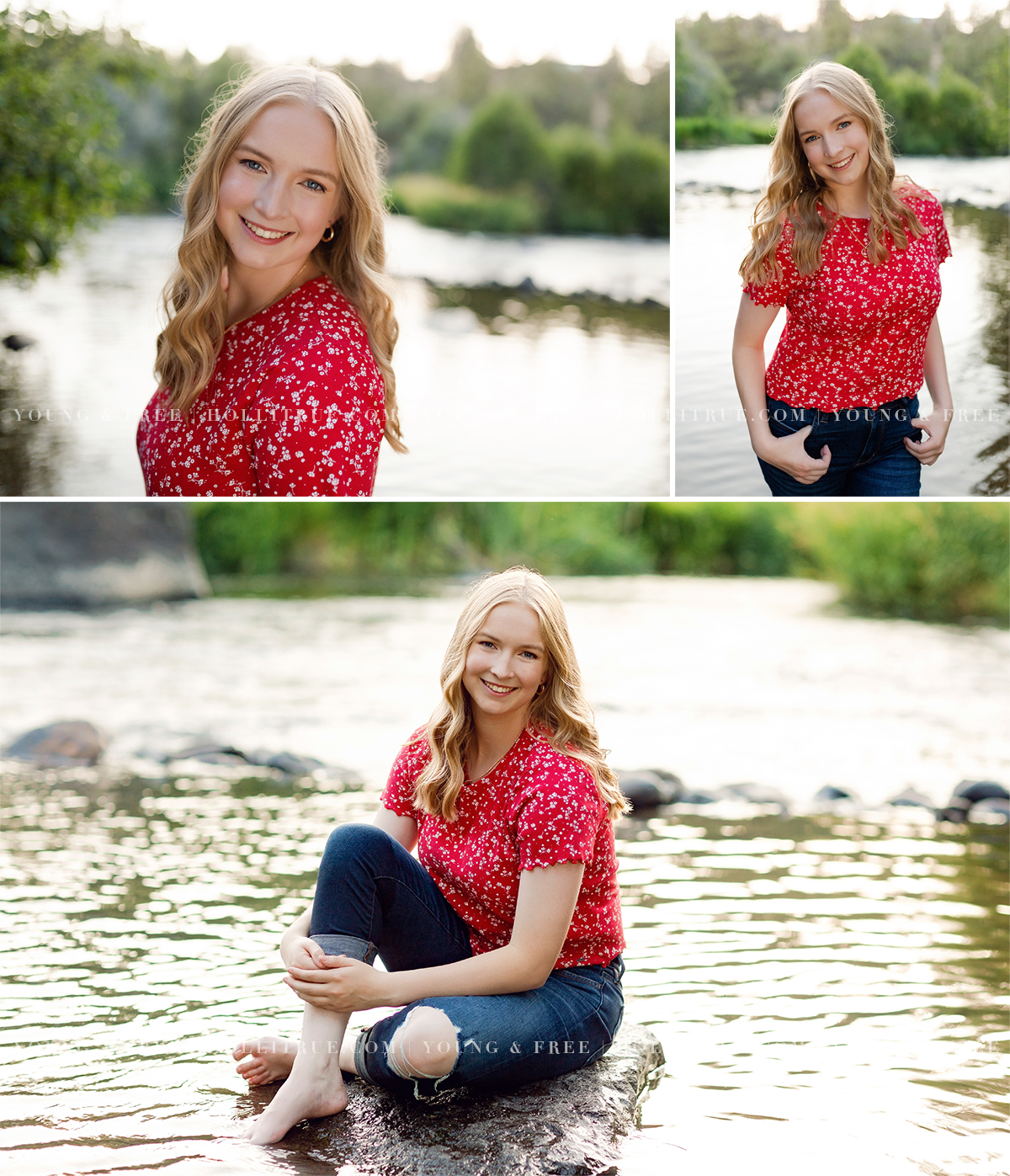 Lake Senior pictures at sunset in Bend, Oregon by Holli True Photography