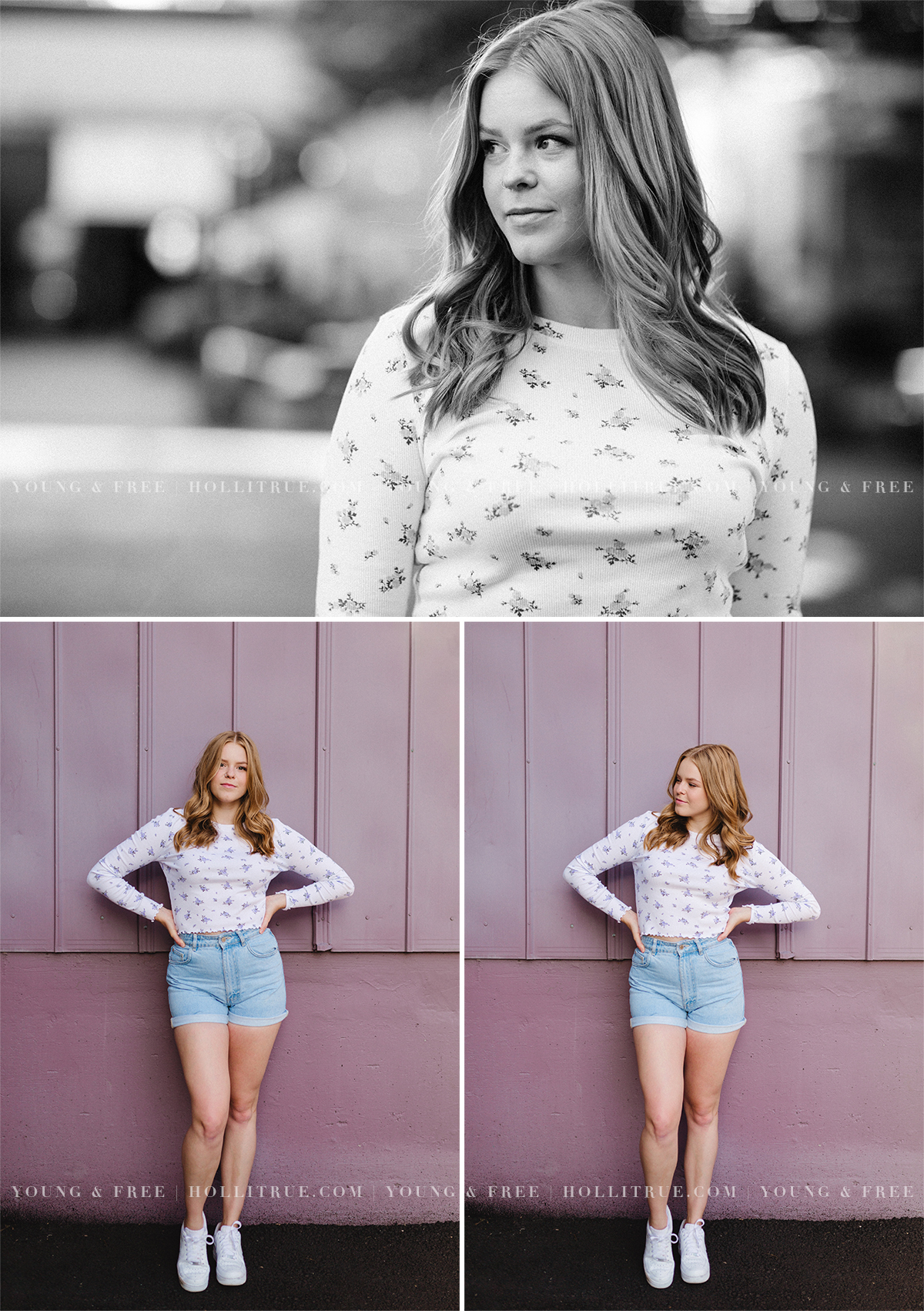 Fun and colorful urban session with personality by Holli True Photography