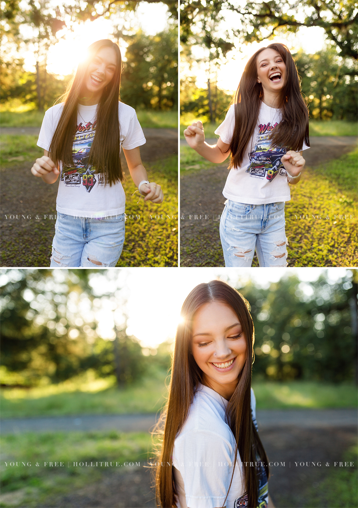 Candid senior portraits at sunset in Eugene, Oregon by Holli True Photography