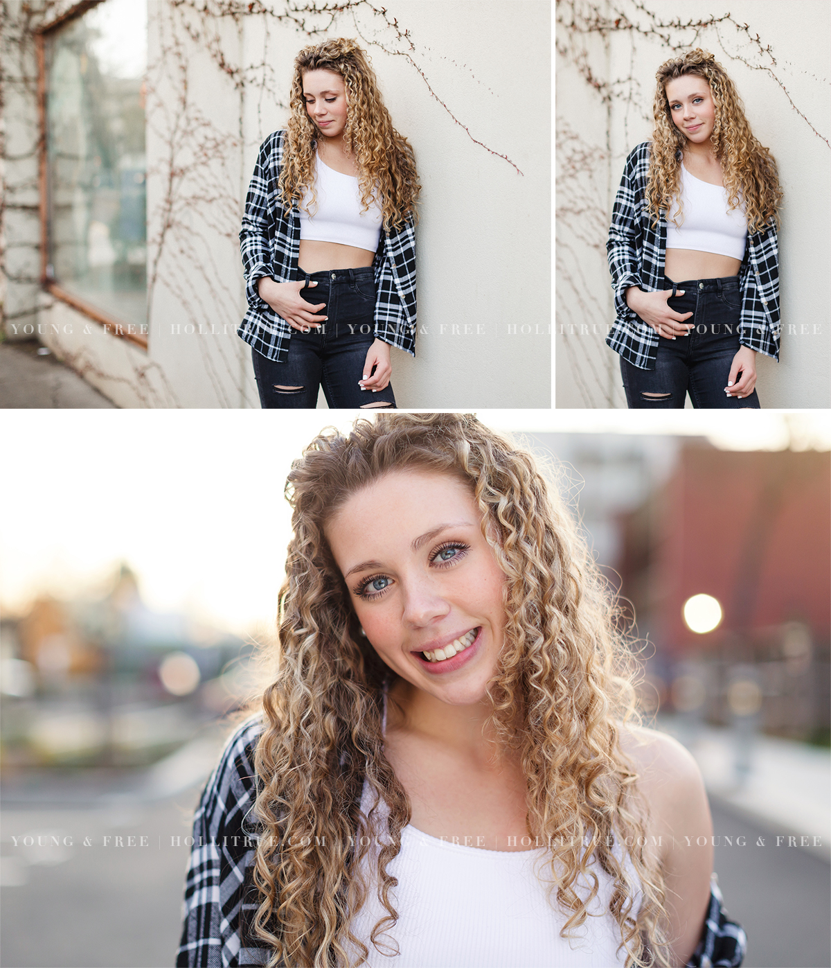 Urban Sunset Senior Pictures Session in Downtown Eugene by Holli True Photography