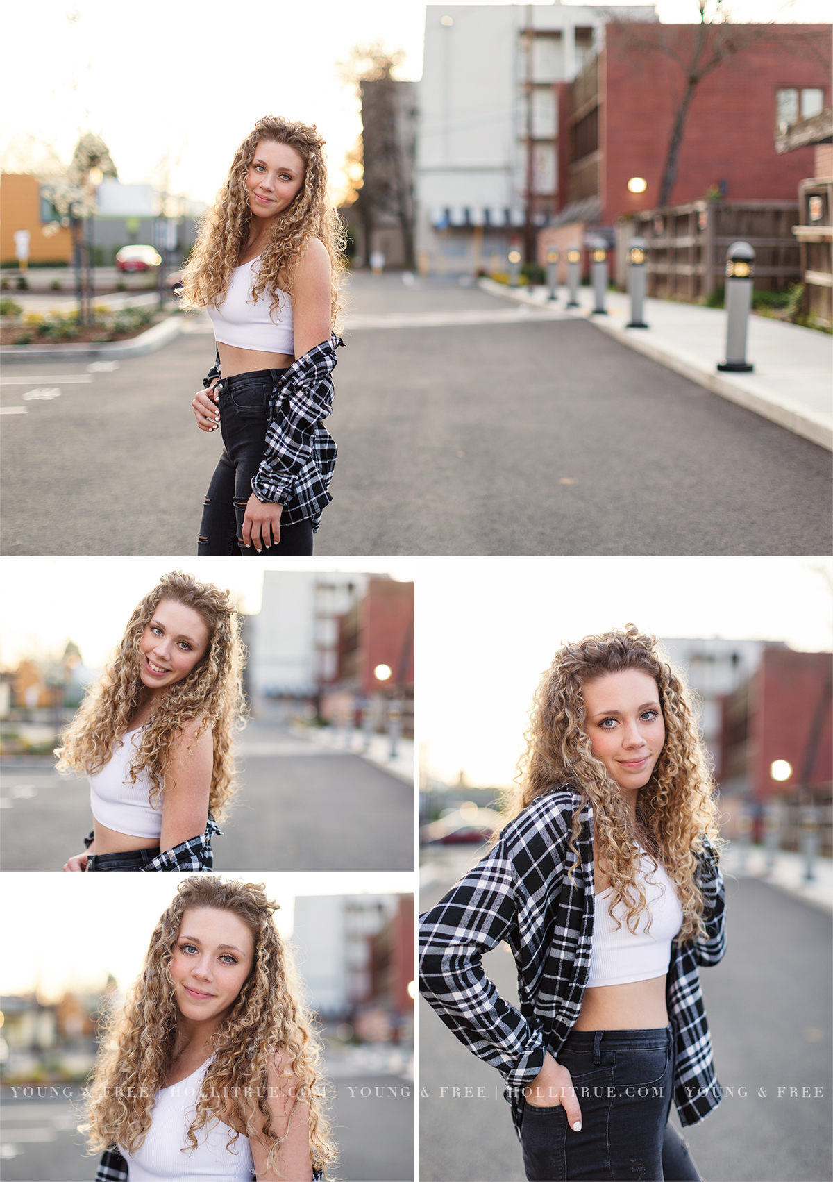 Sunset Senior Pictures Session in Downtown Eugene by Holli True Photography