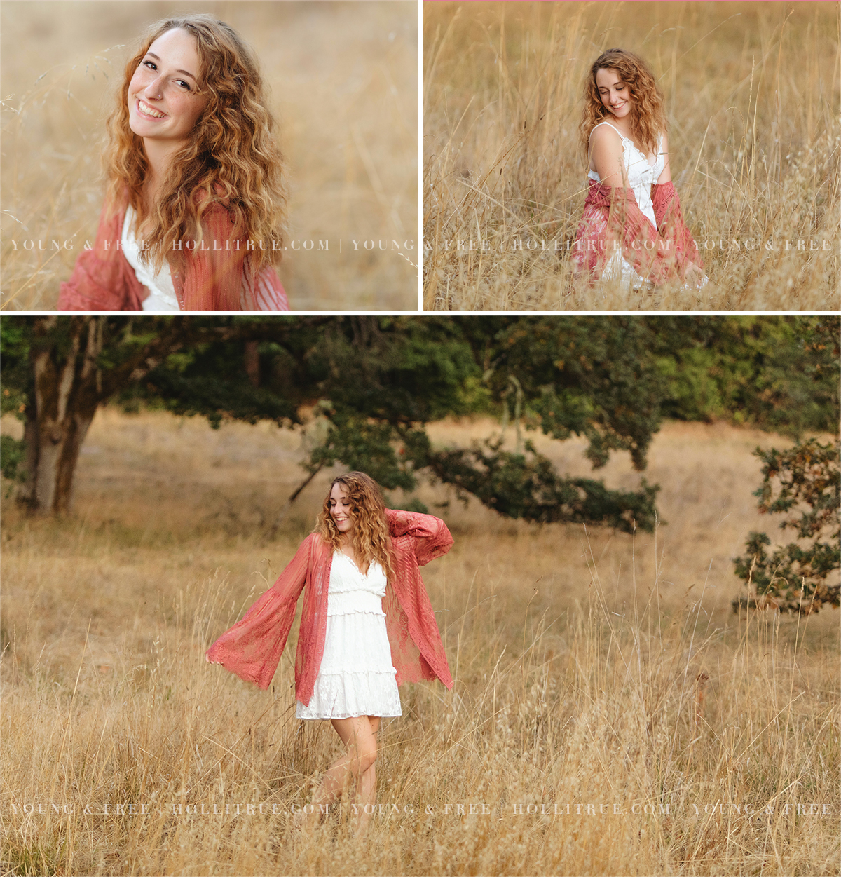 Oregon Senior Portrait Session in a natural park at sunset in Eugene by Holli True Photography.