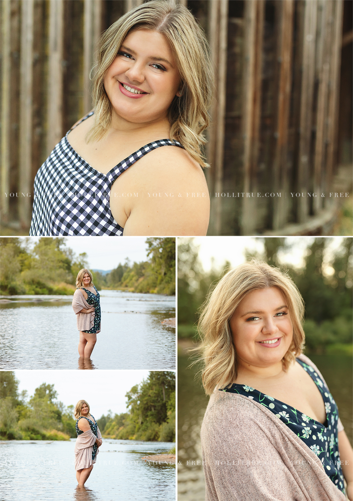 Rustic senior pictures in a natural park by Holli True Photography