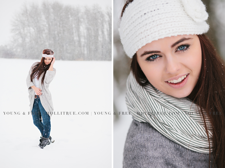 Senior Pictures in the Snow