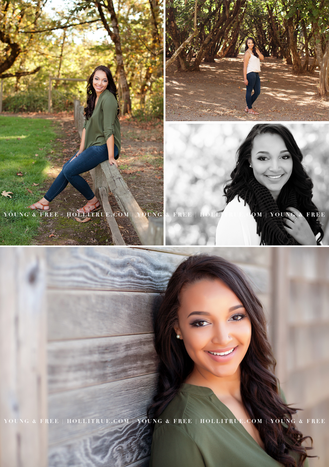 Gorgeous Oregon Senior Pictures in an Orchard in Eugene