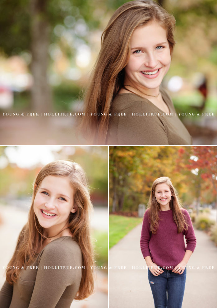 Oregon Senior Pictures in an Urban Park in Downtown Corvallis