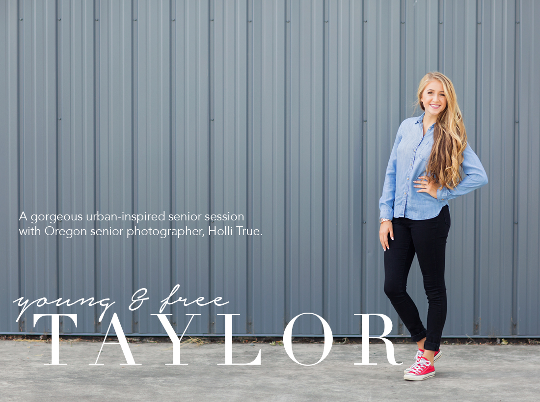 Gorgeous urban-inspired senior pictures with Class of 2017 Corvallis senior, Taylor, by Eugene, Oregon Photographer, Holli True