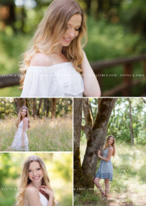 Gorgeous Oregon Senior in a natural park at sunset with Eugene Senior Portrait Photographer, Holli True