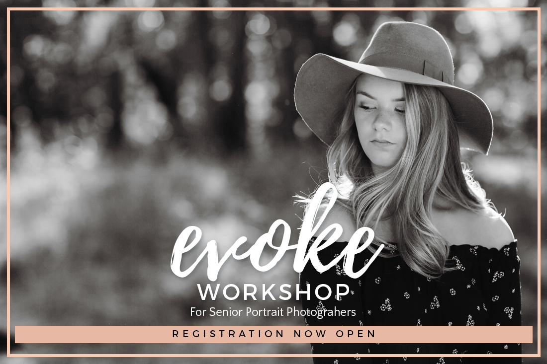 The Evoke Workshop with Holli True is for Senior Photographers who want to improve their posing and lighting skills, branding, marketing and business methods
