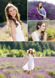 Oregon senior portrait session at a Lavender Farm in Portland, Oregon by Eugene Senior Photographer, Holli True