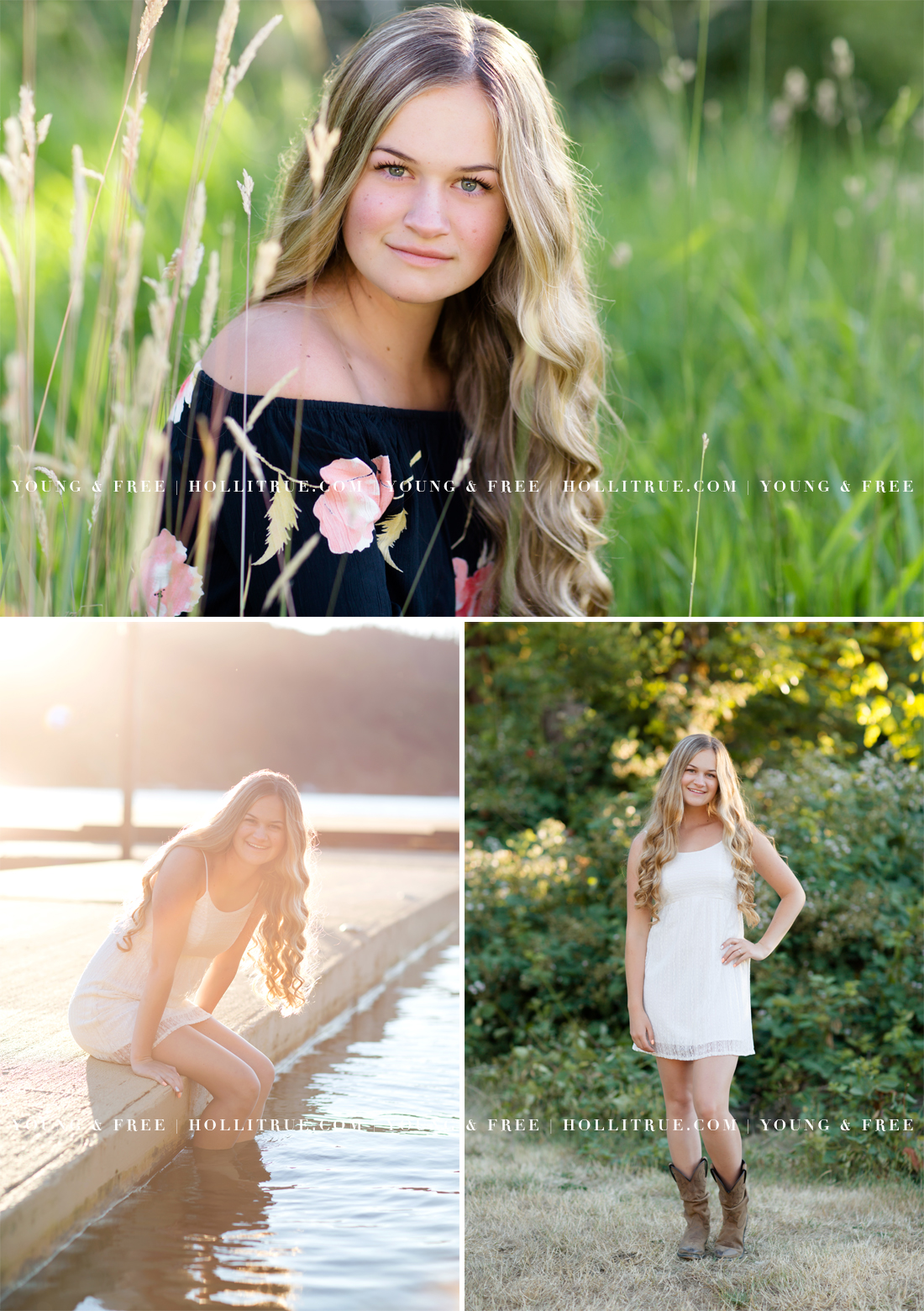 California Senior in Oregon, senior pictures at a lake and on a dock by Eugene Senior Photographer, Holli True