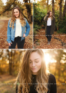 Gorgeous Fall Senior Pictures at Sunset in a natural park by Oregon Senior Portrait Photographer, Holli True