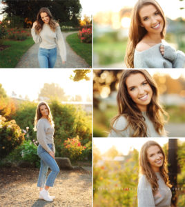 Fall Garden Senior Pictures in Eugene, Oregon by High School Senior Portrait Photographer, Holli True