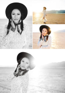 Nelson Ghost Town Senior Portrait Model Session | Deconstructed Shootout in Las Vegas, Nevada | Holli True Photography | Stylish Senior Photography in a desert location at sunset