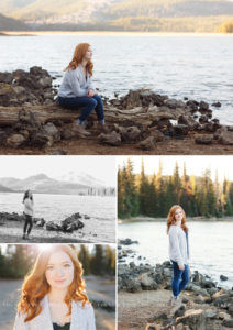 Beautiful Bend, Oregon Senior Pictures at Sparks Lake in the Cascade Mountains by Eugene Senior Photographer, Holli True