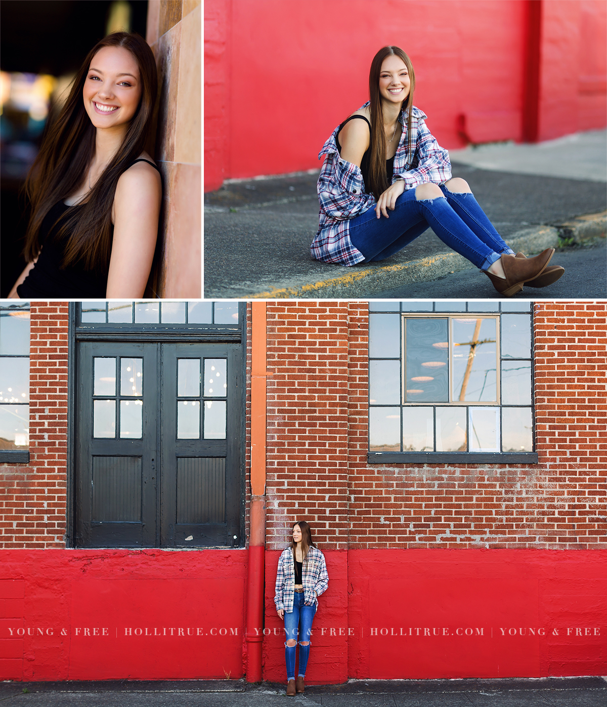 Urban senior pictures by Holli True Photography in Downtown Eugene