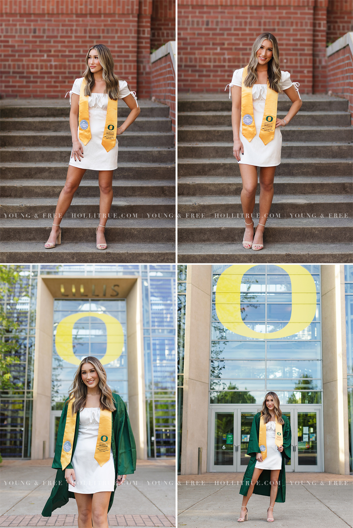 University of Oregon College Grad Portraits for girls by Holli True Photography
