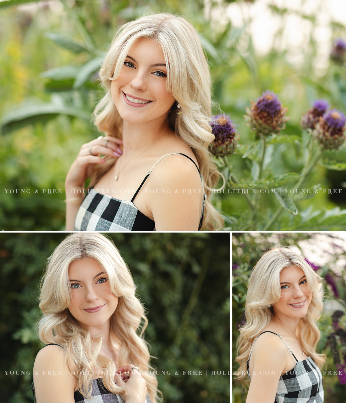 Gorgeous lush garden senior pictures of a Bend teen in Eugene by Oregon Senior Photographer, Holli True Photography.
